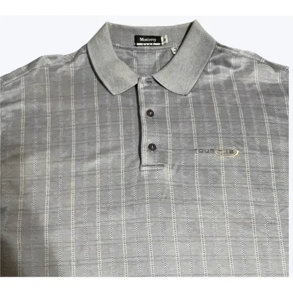 Monterey Club Tour 18 Men's Large Blue and Gold Polo Golf Shirt - Picture 3 of 5